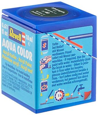 Revell 36140 Aqua Color verf Zwart, Groen Kleurcode: 40 Doos 18 ml