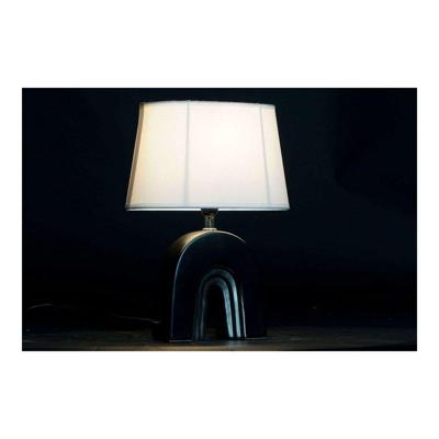 Bureaulamp DKD Home Decor Keramisch Zwart Polyester (20 x 20 x 31 cm) (2 pcs)