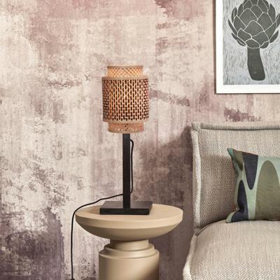 GOOD&MOJO Tafellamp Bhutan - Bamboe|Zwart - 22x22x45cm