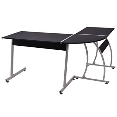 VidaXL Hoekbureau l-vormig zwart VidaXL Hoekbureau l-vormig zwart