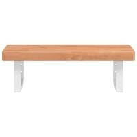 Badkamer wandschap staal en massief beukenhout - thumbnail