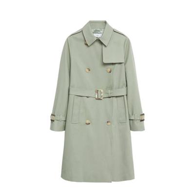 Mango trenchcoat met ceintuur groen Mango trenchcoat met ceintuur groen
