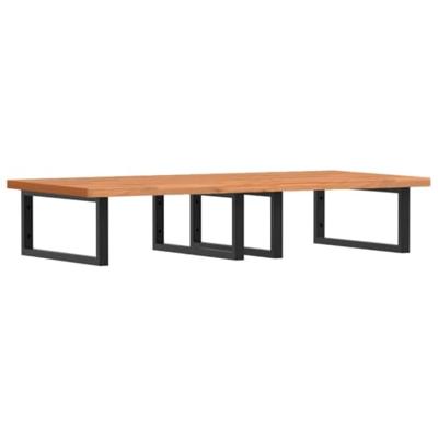 Badkamer wandschap staal en massief beukenhout