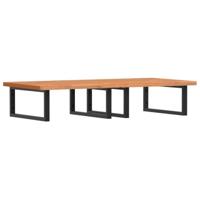 Badkamer wandschap staal en massief beukenhout - thumbnail