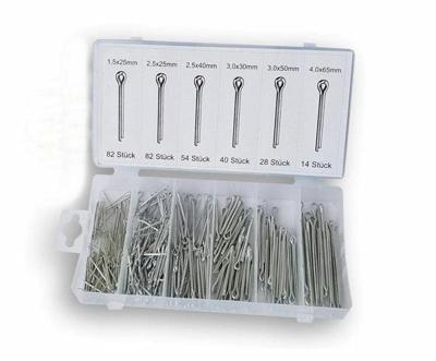 Splitpen assortiment, 300 stuks in opbergbox.