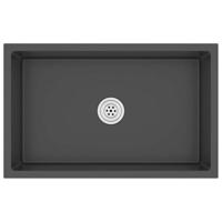 Gootsteen handgemaakt roestvrij staal zwart - thumbnail