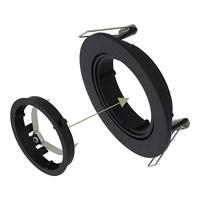 Set van 3 Oslo LED inbouwspots - 4 Watt 345 lumen - 2700K Warm wit - GU10 - Dimbaar - Rond - Kantelbaar - IP20 voor binnen - Zwart - thumbnail