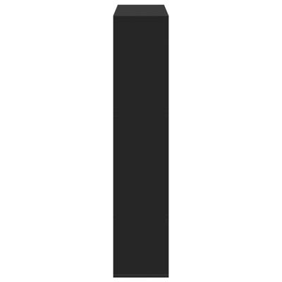 Boekenkast 100x33x187,5 cm bewerkt hout zwart - thumbnail