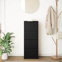 Dressoir 37,5x35x99 cm spaanplaat zwart eikenkleurig - thumbnail