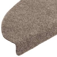 VidaXL Trapmatten zelfklevend 10 st 65x21x4 cm beige halfrond groot - thumbnail