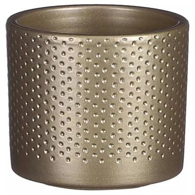 Era pot rond goud relief h9xd10 cm Mica Decorations - Mica decorations