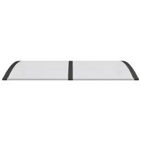 VidaXL Deurluifel 150x75 cm polycarbonaat zwart en transparant - thumbnail