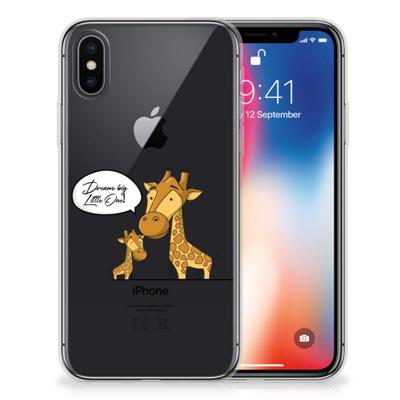 Apple iPhone X | Xs Telefoonhoesje met Naam Giraffe Apple iPhone X | Xs Telefoonhoesje met Naam Giraffe