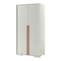 Vipack 2-deurs kledingkast Londen - wit - 195,2x98,4x56 cm - Leen Bakker - thumbnail