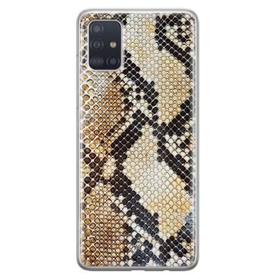 Samsung Galaxy A71 siliconen hoesje - Golden snake