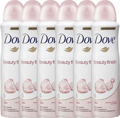 Dove Beauty Finish Women deodorant spray - 6 x 150 ml - voordeelverpakking