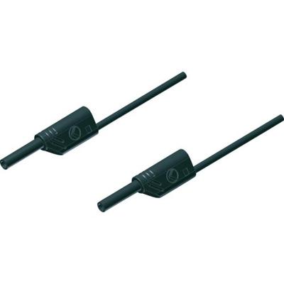 SKS Hirschmann MVL S 200/1 Au Veiligheidsmeetsnoer Banaanstekker 2 mm Banaanstekker 2 mm 2.00 m Zwart 1 stuk(s)
