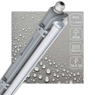 LED TL 20.5W 156 cm 3100 lumen magazijn armatuur 4000K IP65 waterdicht DHZ