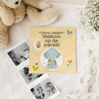 Boek met naam en foto - Welkom op de wereld - Hardcover - thumbnail