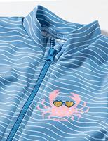 Playshoes zwempak lange mouw Krab Blauw Roze-62-68 - thumbnail