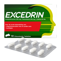 Excedrin Filmomhulde Tabletten, bij migraine en hoofdpijn - thumbnail