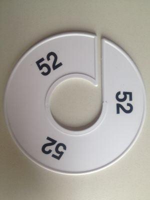 Maatring 11 cm wit/zwart 52