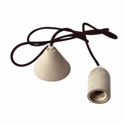 Fitting E27 beton grijs snoer 2 meter zwart plafondrozet beton kleur Hanglamp