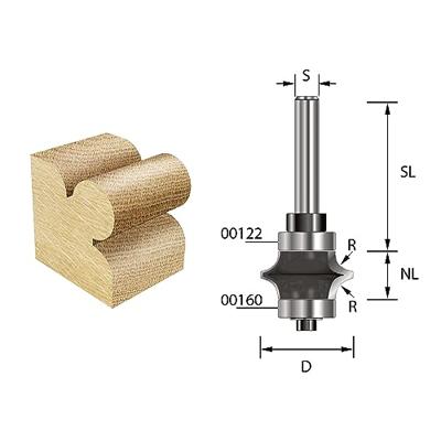 ENT Spitskantfrees HM R4.8 met lager, Kolf 8mm - 7914820 - 7914820 ENT Spitskantfrees HM R4.8 met lager, Kolf 8mm - 7914820 - 7914820