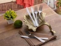 SVJ Schaal - 25x30x6 cm - Aluminium - Goud - thumbnail