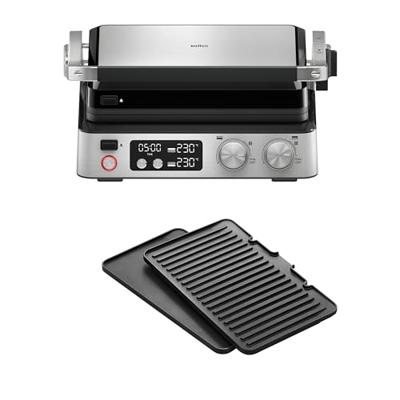 Multifunctionele grill - BRAUN - Multi Grill 7 - 2000 W - 3 verwarmingsstanden - Zwart/Staal - thumbnail