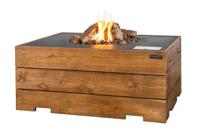 Cocoon vuurtafel teakhout rechthoek antraciet - thumbnail