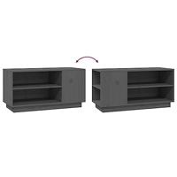 Tv-meubel 80x35x40,5 cm massief grenenhout grijs - thumbnail