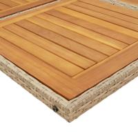 9-delige Tuinset met kussens poly rattan beige - thumbnail