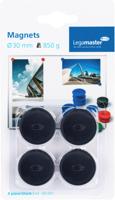 Magneet legamaster 30mm 850gr zwart 4 stuks - thumbnail