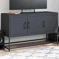 Tv-meubel 100,5x39x60,5 cm staal antracietkleurig - thumbnail