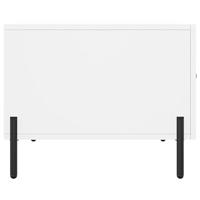 Salontafels 2 st 50x50x40 cm bewerkt hout wit - thumbnail