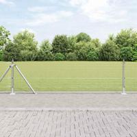 VidaXL Afrasteringspaal zilver 25 x 0,4 m (16 x 16 mm gaas) staal - thumbnail