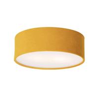 QAZQA Moderne plafondlamp oker 30 cm met gouden binnenkant - Drum - thumbnail
