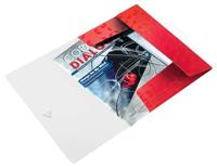 Leitz WOW elastomap met 3 kleppen, uit PP, ft A4, rood - thumbnail