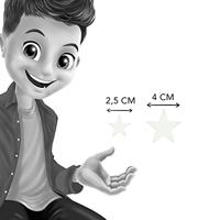 3D-sterrenstickers BUKI wit - thumbnail