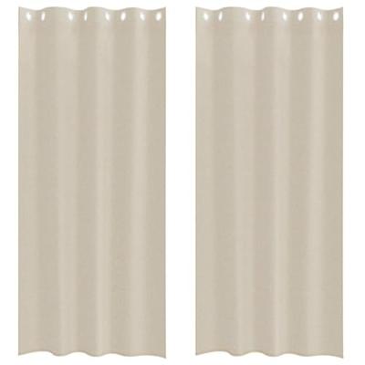 VidaXL Voile gordijn met gordijnen 2 pcs zand 245 x 140 cm polyester
