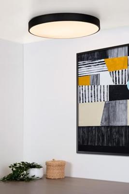 Lucide UNAR - Plafonnière - Ø 49,5 cm - LED 3 StepDim - 1x36W 2700K - Zwart Lucide UNAR - Plafonnière - Ø 49,5 cm - LED 3 StepDim - 1x36W 2700K - Zwart