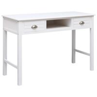 VidaXL Schrijftafel 110x45x76 cm hout wit - thumbnail