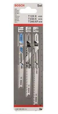Bosch 2607010515 Decoupeerzagenset, 3-delig, T 123 X, T 234 X, T 345 XF 1 stuk(s)