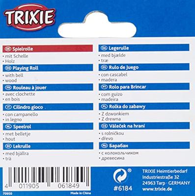 Trixie speelrol hout met bel