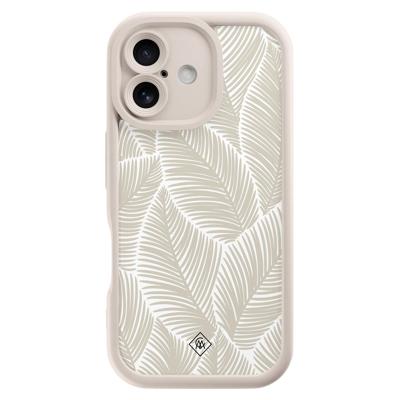 iPhone 16 beige case - Palmy leaves beige
