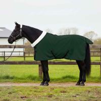 VidaXL Paardendeken volledig donkergroen 105 cm polar fleece - thumbnail
