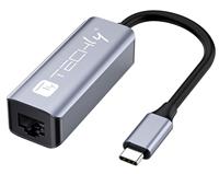 Techly IDATA USB-ETGIGA-CA laptop dock & poortreplicator Bedraad USB 3.2 Gen 1 (3.1 Gen 1) Type-C Zw - thumbnail