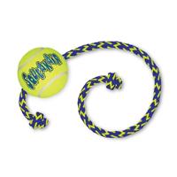 KONG SQUEAKAIR BAL MET TOUW GEEL / BLAUW 52X6,5X6,5 CM - thumbnail