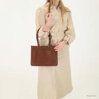 Hide & stitches jura leren schoudertas-Brown - thumbnail